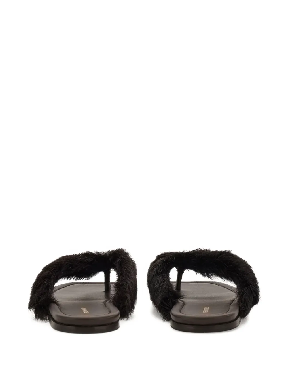 Ferragamo Loly Genuine Shearling Flip Flop In Brown
