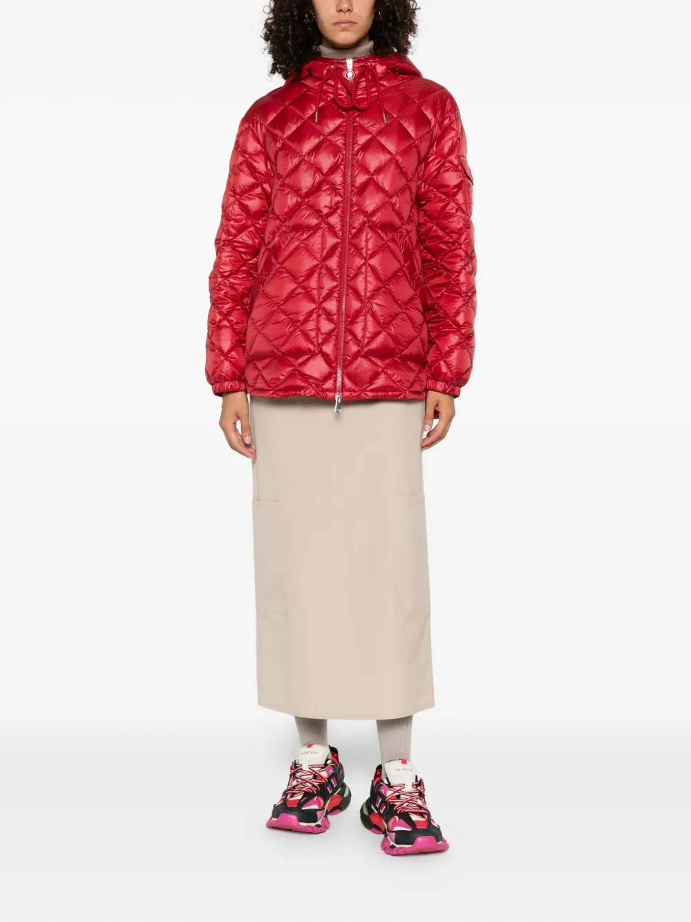 Moncler Gewatteerd donsjack Rood
