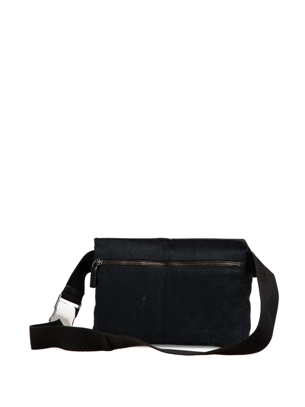 Pre-owned Gucci 2000-2015 Gg Canvas Double Pocket Belt Bag