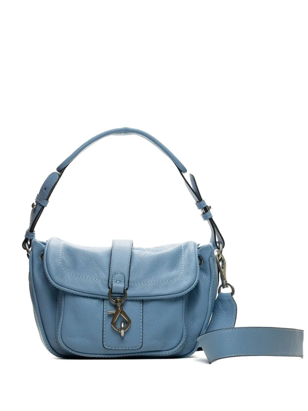 Poche Paris Flap-buckle Shoulder Bag In Blue