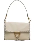 Poche Paris stitched-detail top-handle shoulder bag - White
