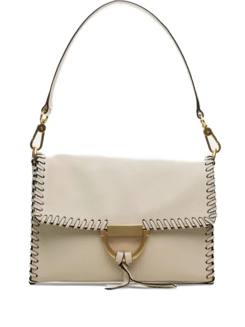 Poche Paris stitched-detail top-handle shoulder bag