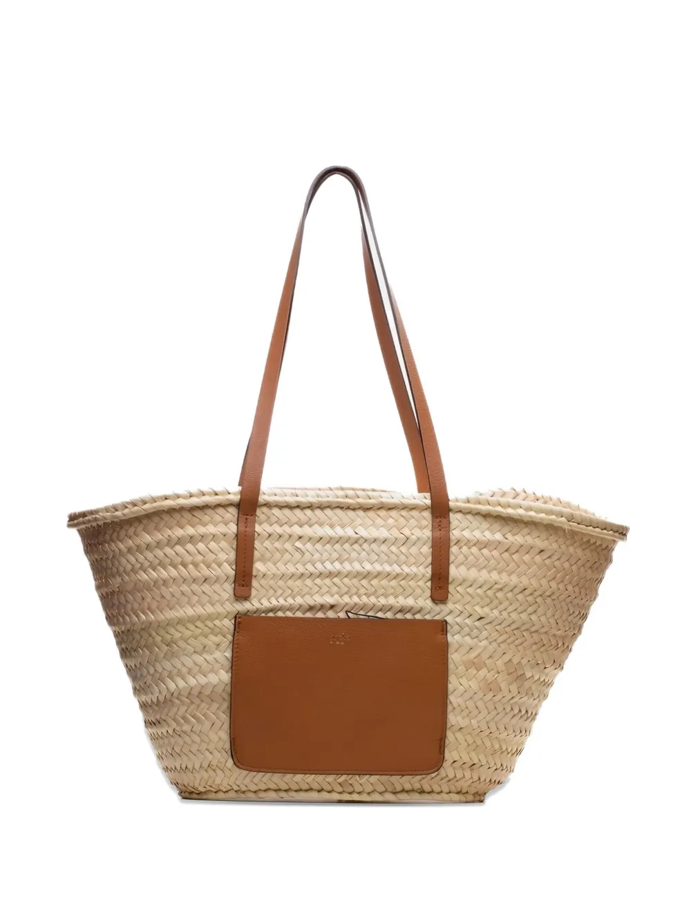 Poche Paris top-handles straw tote bag | Neutrals | Image 1