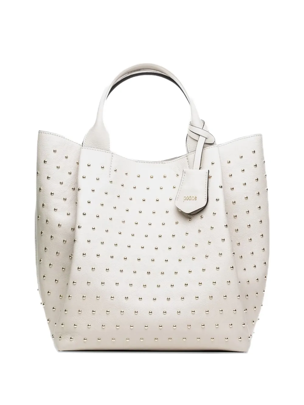 Poche Paris studded tote bag | Neutrals | Image 1