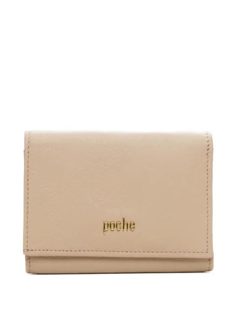 Poche Paris logo-plaque trifold wallet