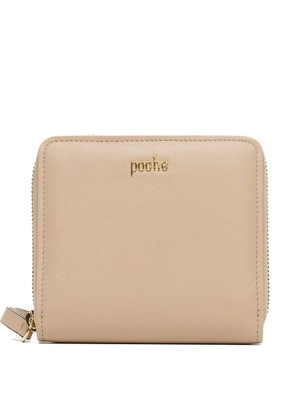 Poche Paris Zip-around Leather Wallet In Neutral