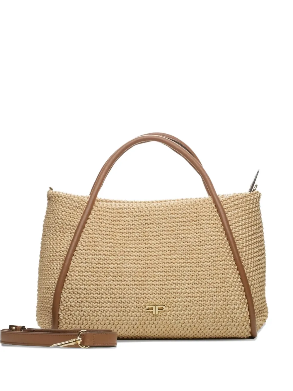 Poche Paris woven leather-trim tote bag | Neutrals | Image 1