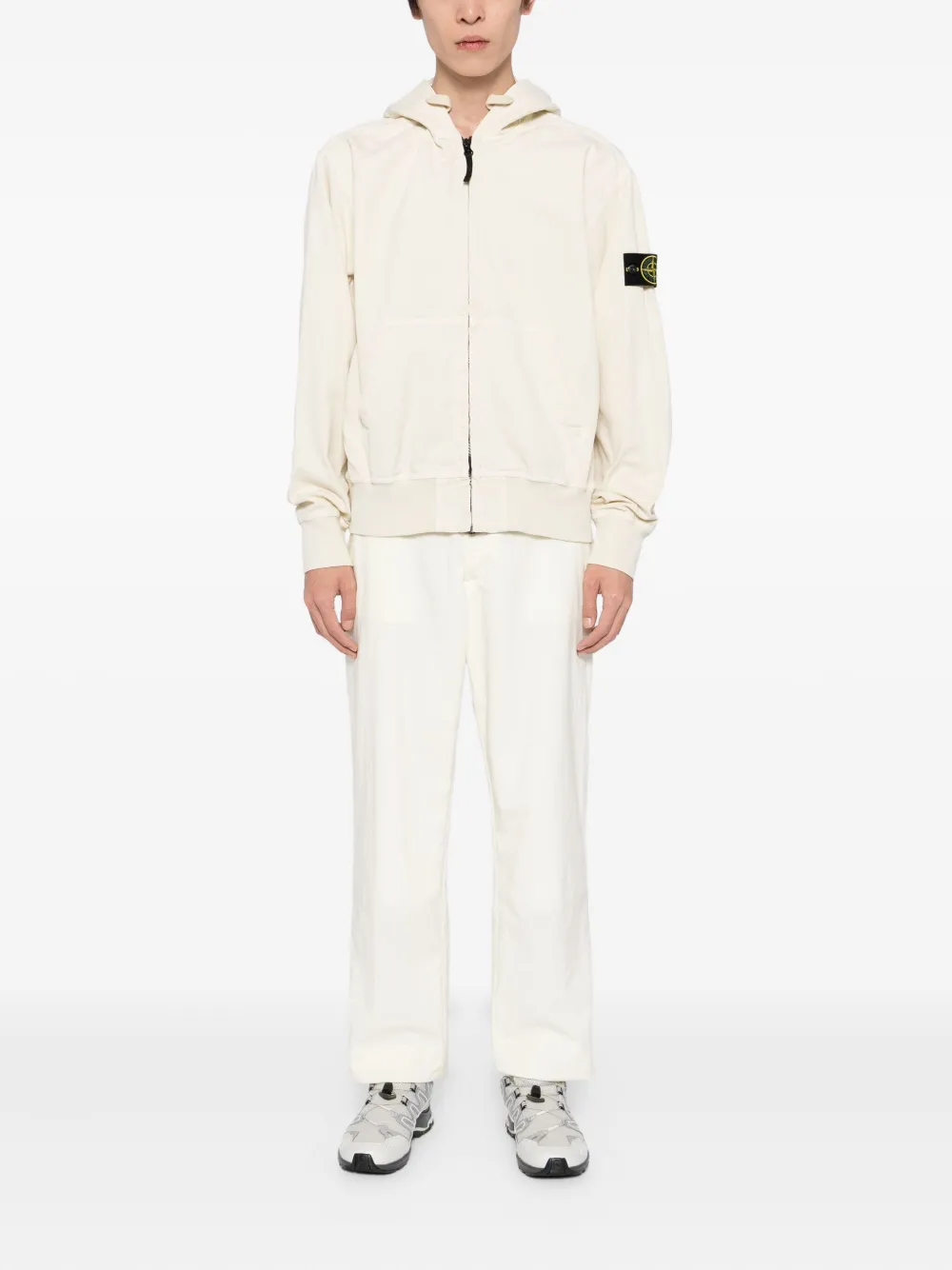 Stone Island Katoenen hoodie Beige