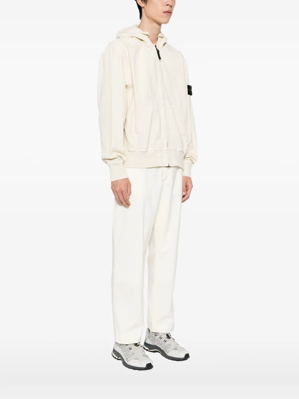 Stone Island Katoenen hoodie Beige