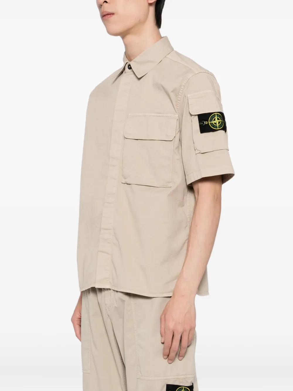 Stone Island Supima overhemd Bruin