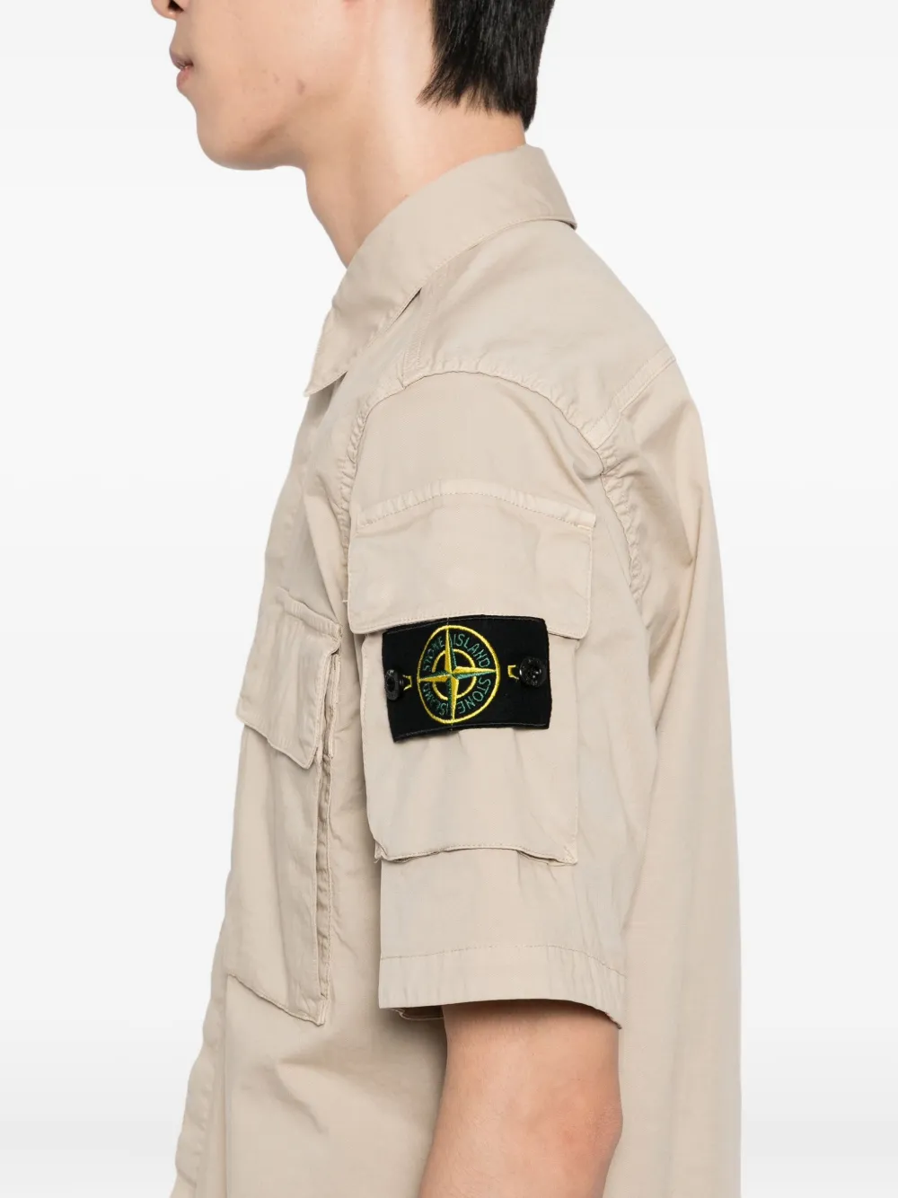 Stone Island Supima overhemd Bruin