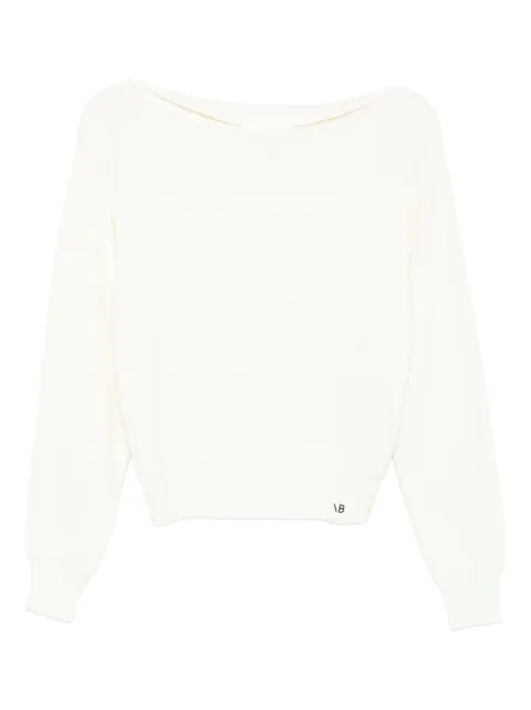 Victoria Beckham boat-neck ribbed sweater