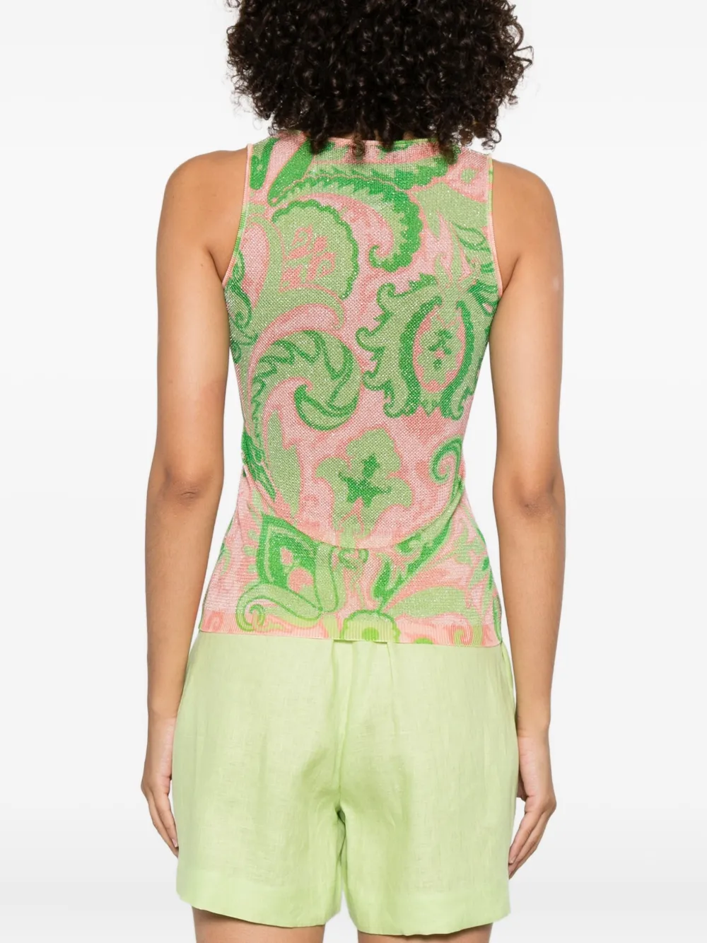 ETRO Mouwloze top met paisley-print Groen