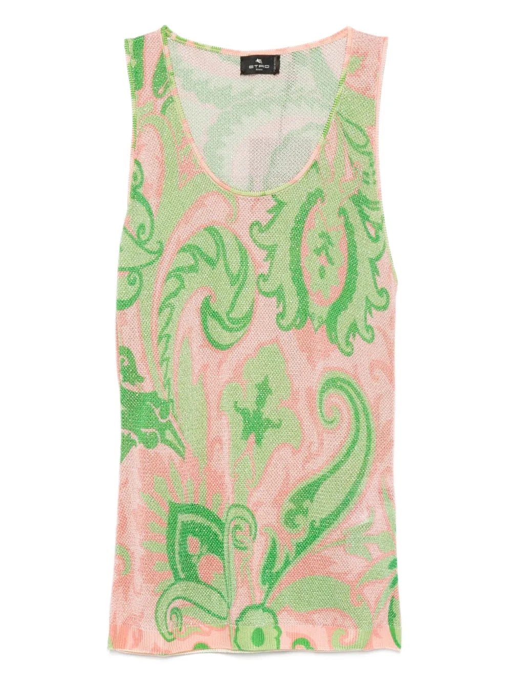 ETRO Mouwloze top met paisley-print Groen