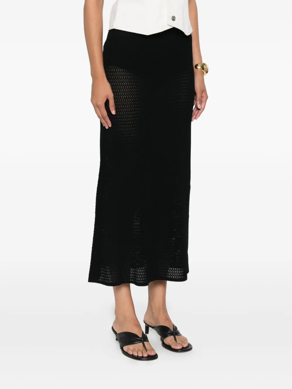 Victoria Beckham A-line skirt Zwart