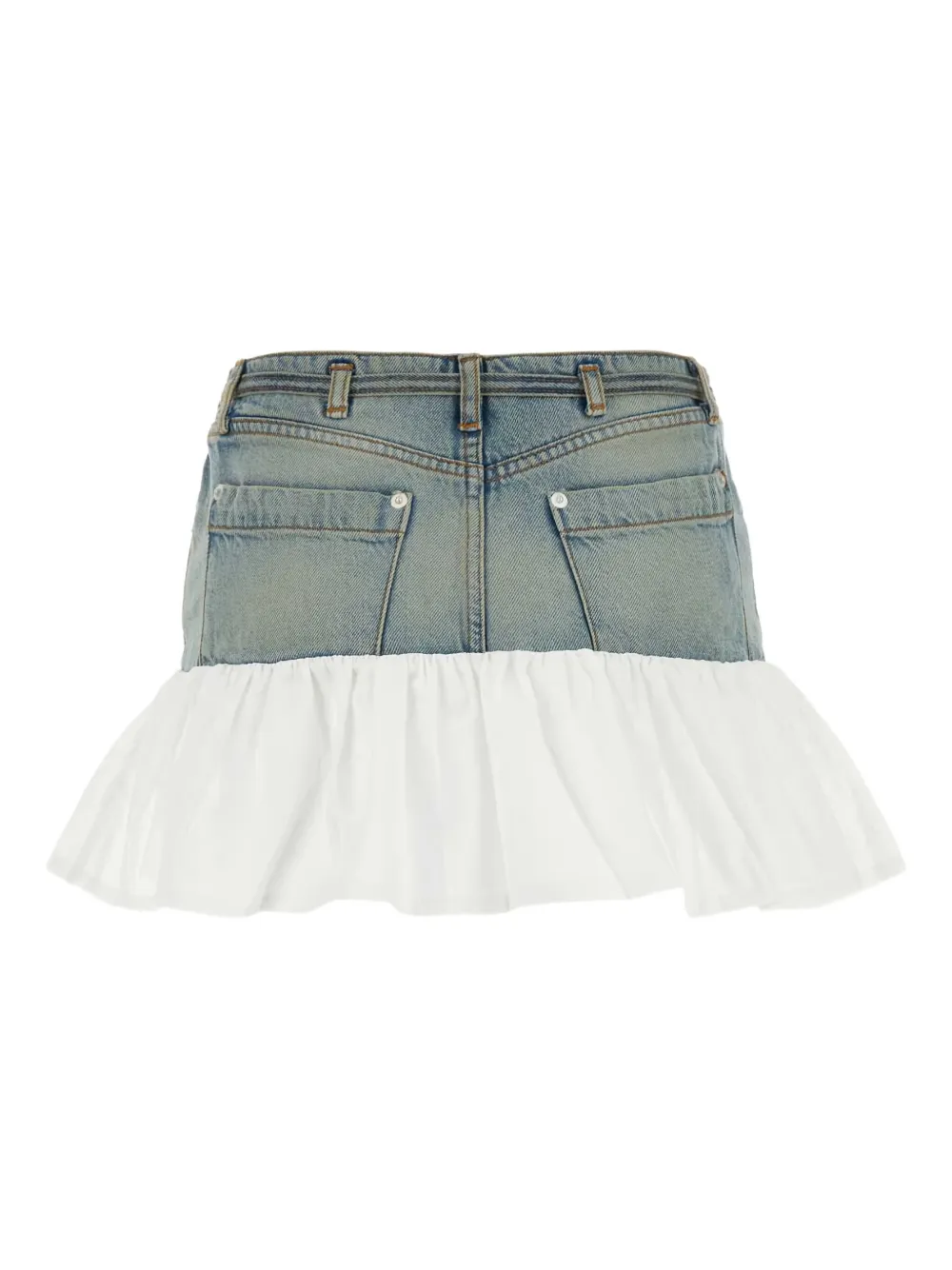 Gimaguas Nena denim mini-rok met ruches Blauw