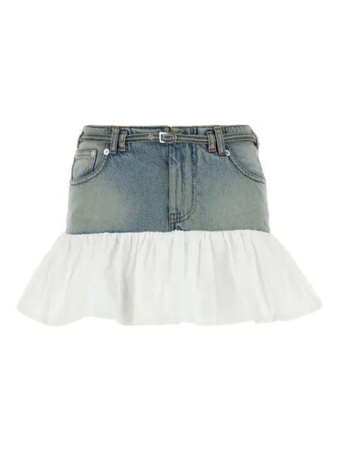 Gimaguas Nena denim ruffled mini skirt