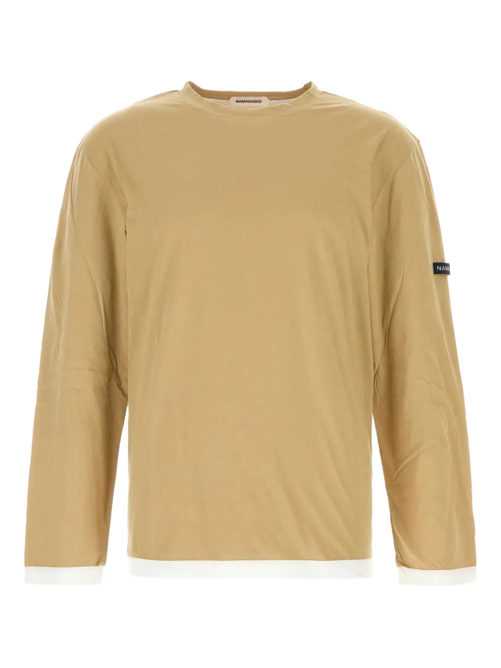 Namacheko long-sleeved cotton T-shirt | Neutrals | Image 1