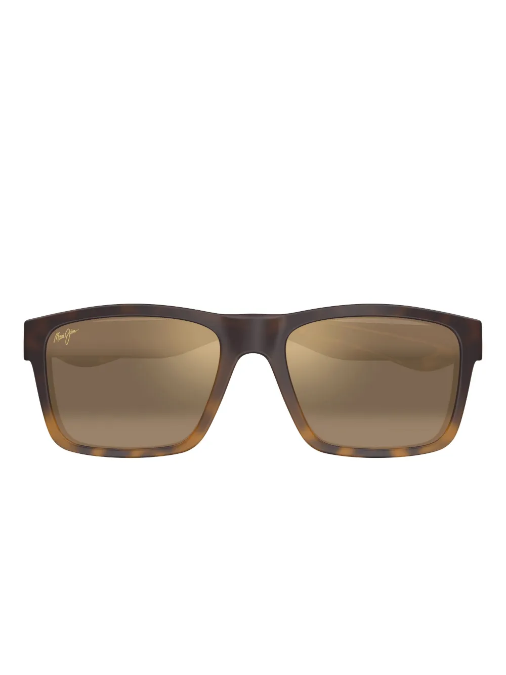Maui Jim The Flats Tortoiseshell Square Sunglasses In Brown