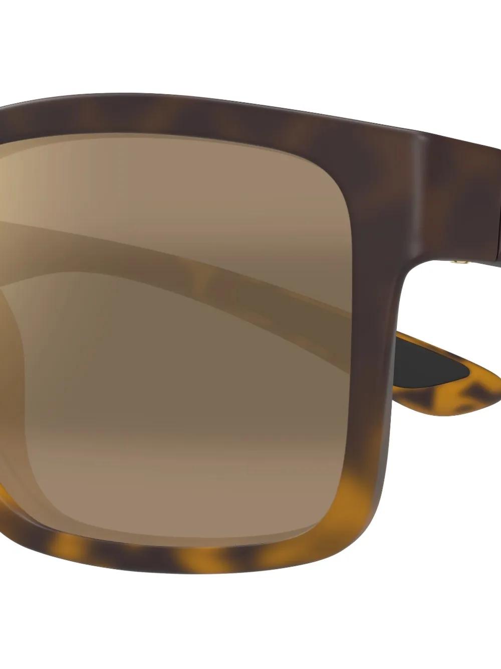 Maui Jim The Flats zonnebril met vierkant montuur en schildpadschild-montuur Bruin