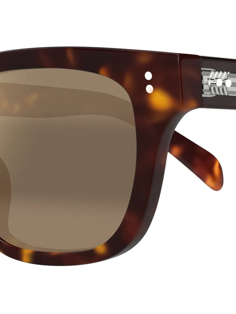 Maui Jim Likeke zonnebril met vierkant montuur en schildpadschild-design Bruin