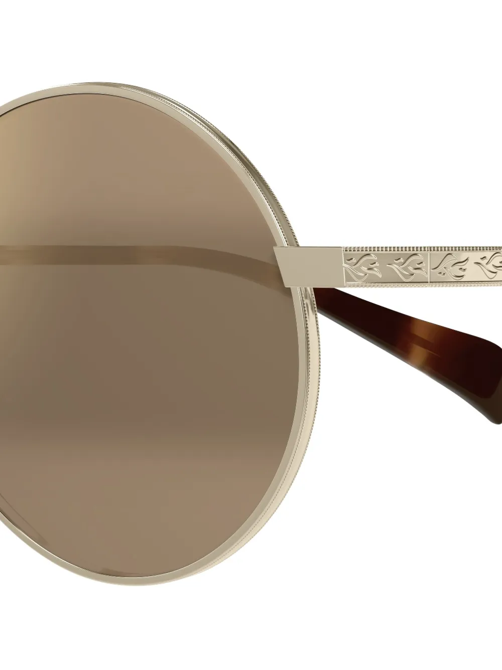 Maui Jim Mokupuni zonnebril met rond montuur Goud