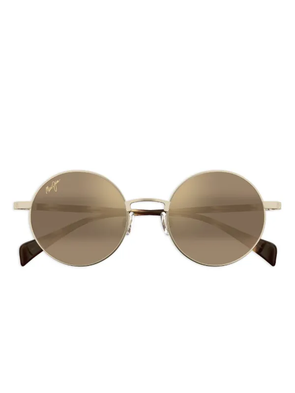 Maui Jim Mokupuni ラウンドフレーム サングラス | ゴールドトーン 