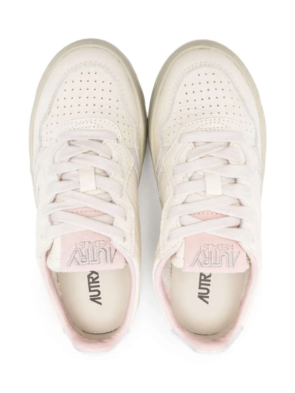 Autry Kids perforated leather trainers White
