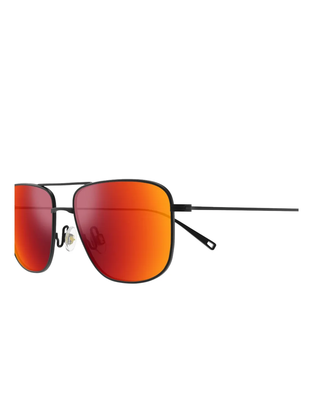 Maui Jim Mikioi titanium rectangular sunglasses Zwart