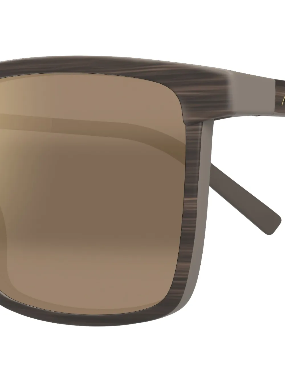 Maui Jim One Way Wood-effect Square Sunglasses In Brown