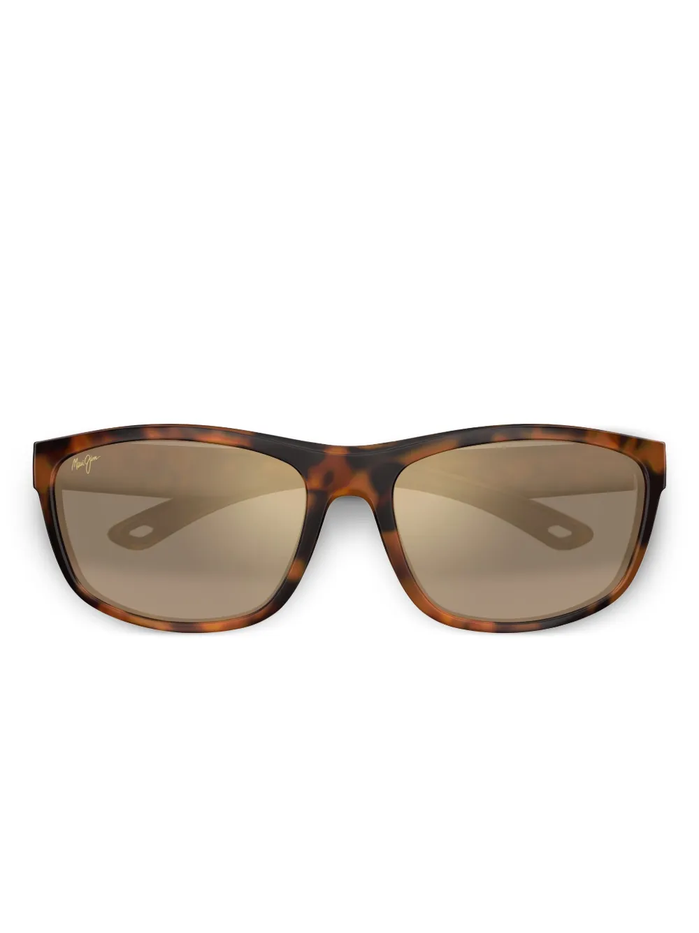 Maui Jim Nuu Landing zonnebril met schildpadschild-design Bruin