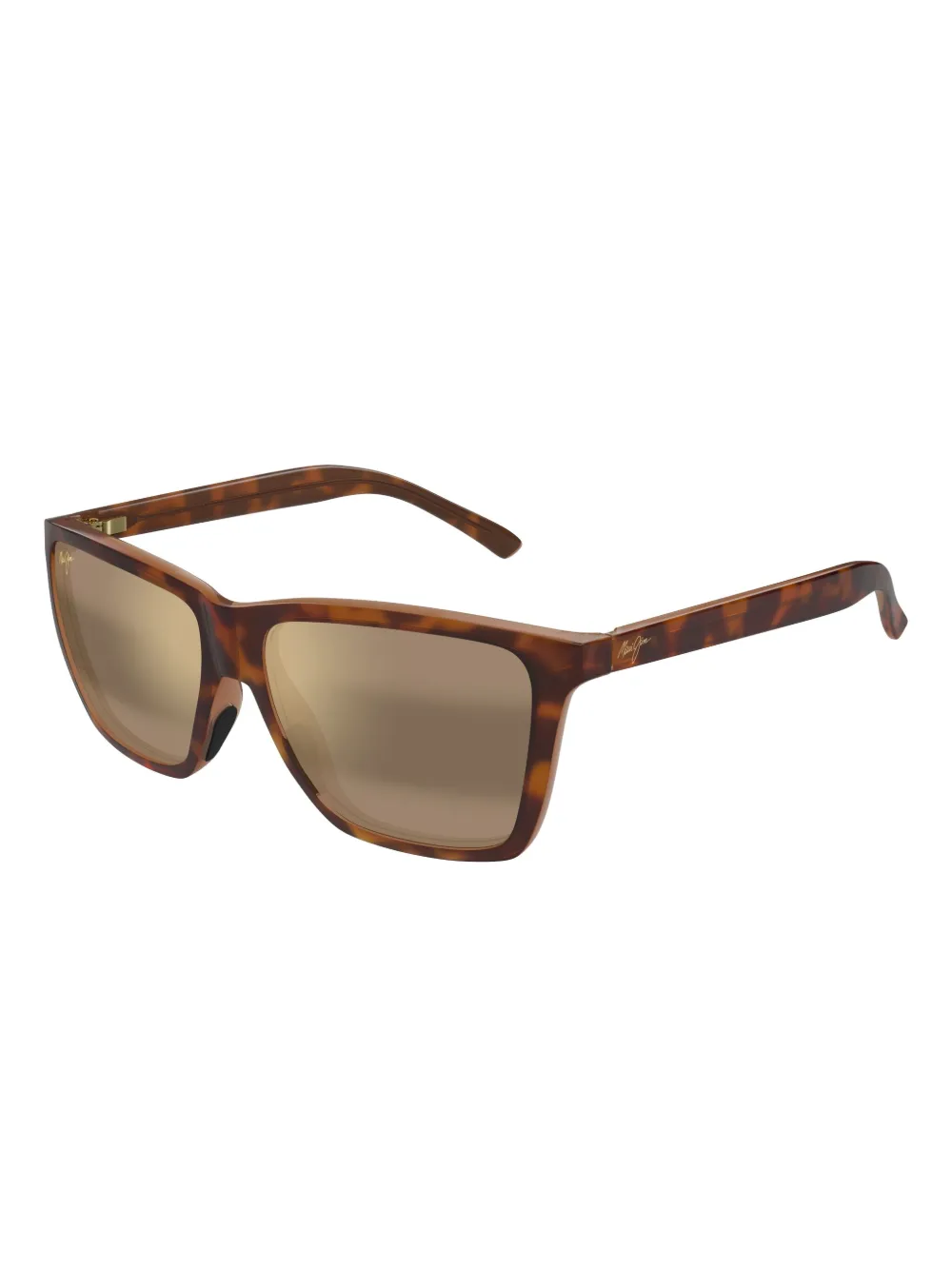 Maui Jim Cruzem zonnebril met vierkant montuur en schildpadschild-effect Bruin