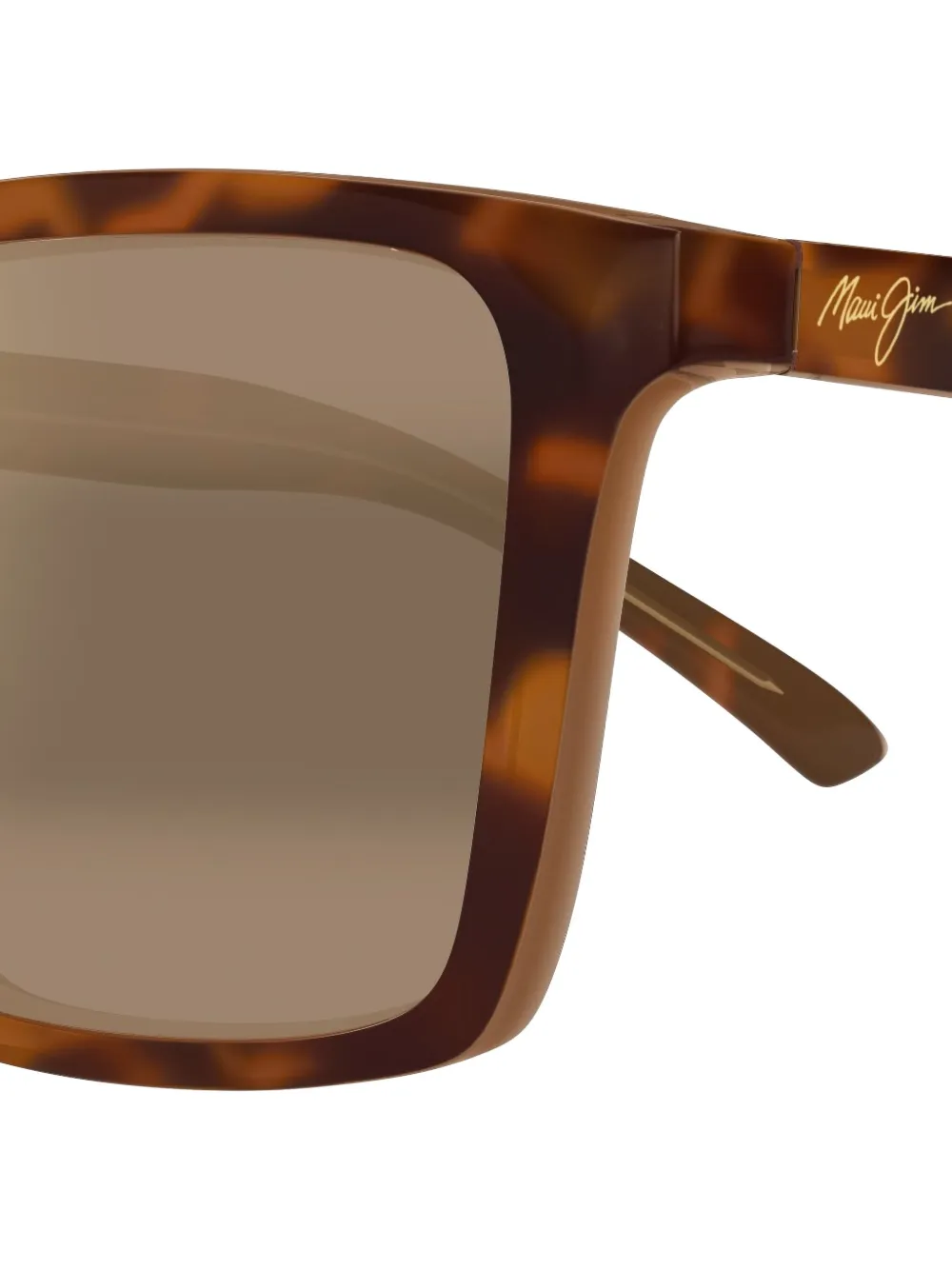 Maui Jim Cruzem zonnebril met vierkant montuur en schildpadschild-effect Bruin