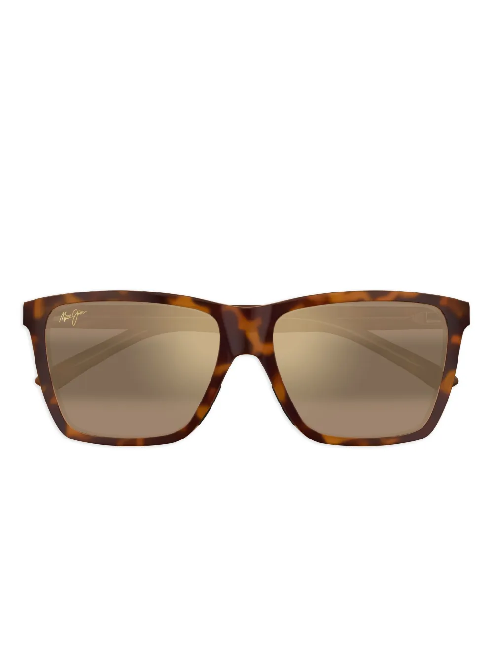 Maui Jim Cruzem zonnebril met vierkant montuur en schildpadschild-effect Bruin