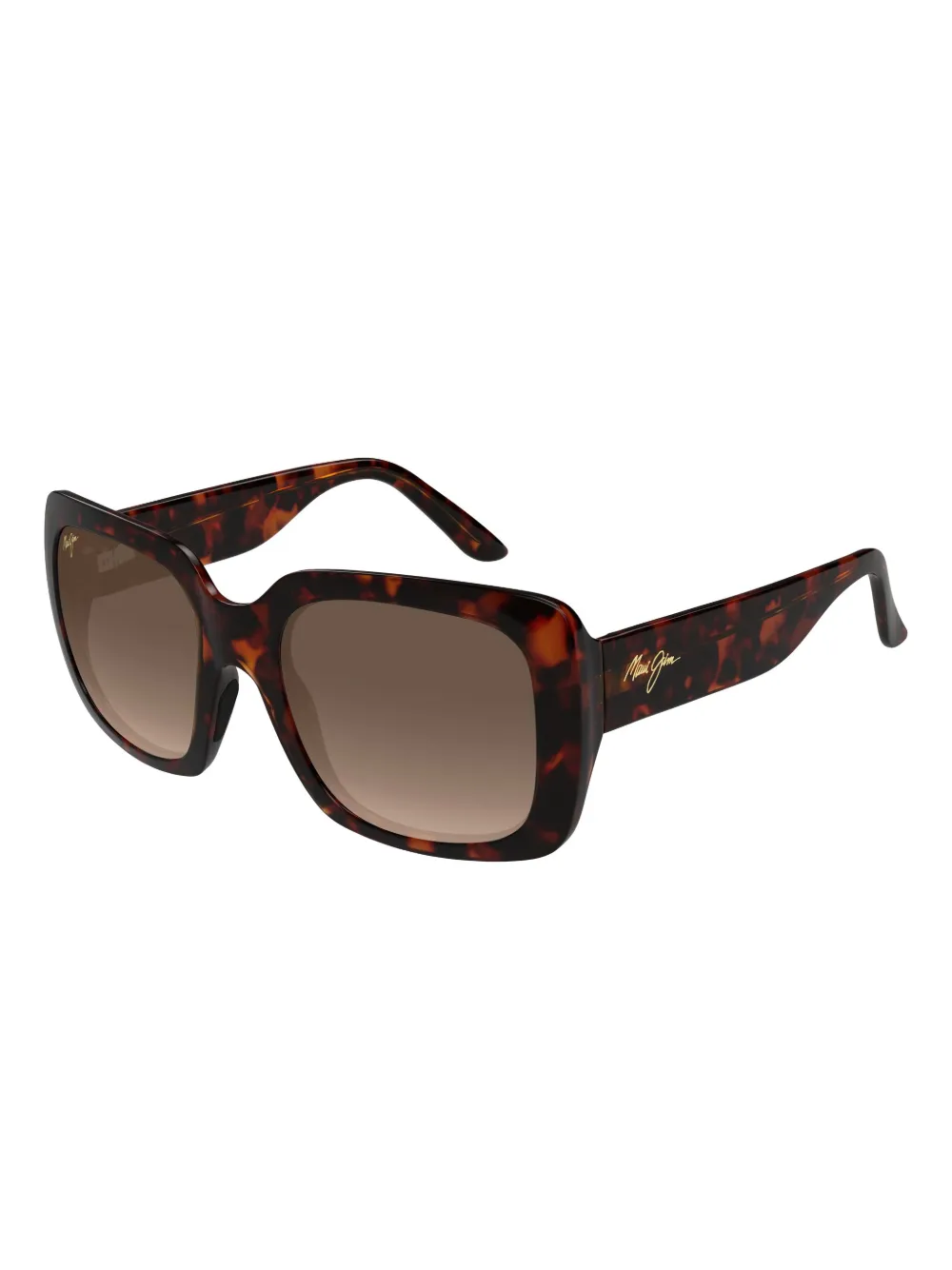 Maui Jim Zonnebril met vierkant montuur Bruin