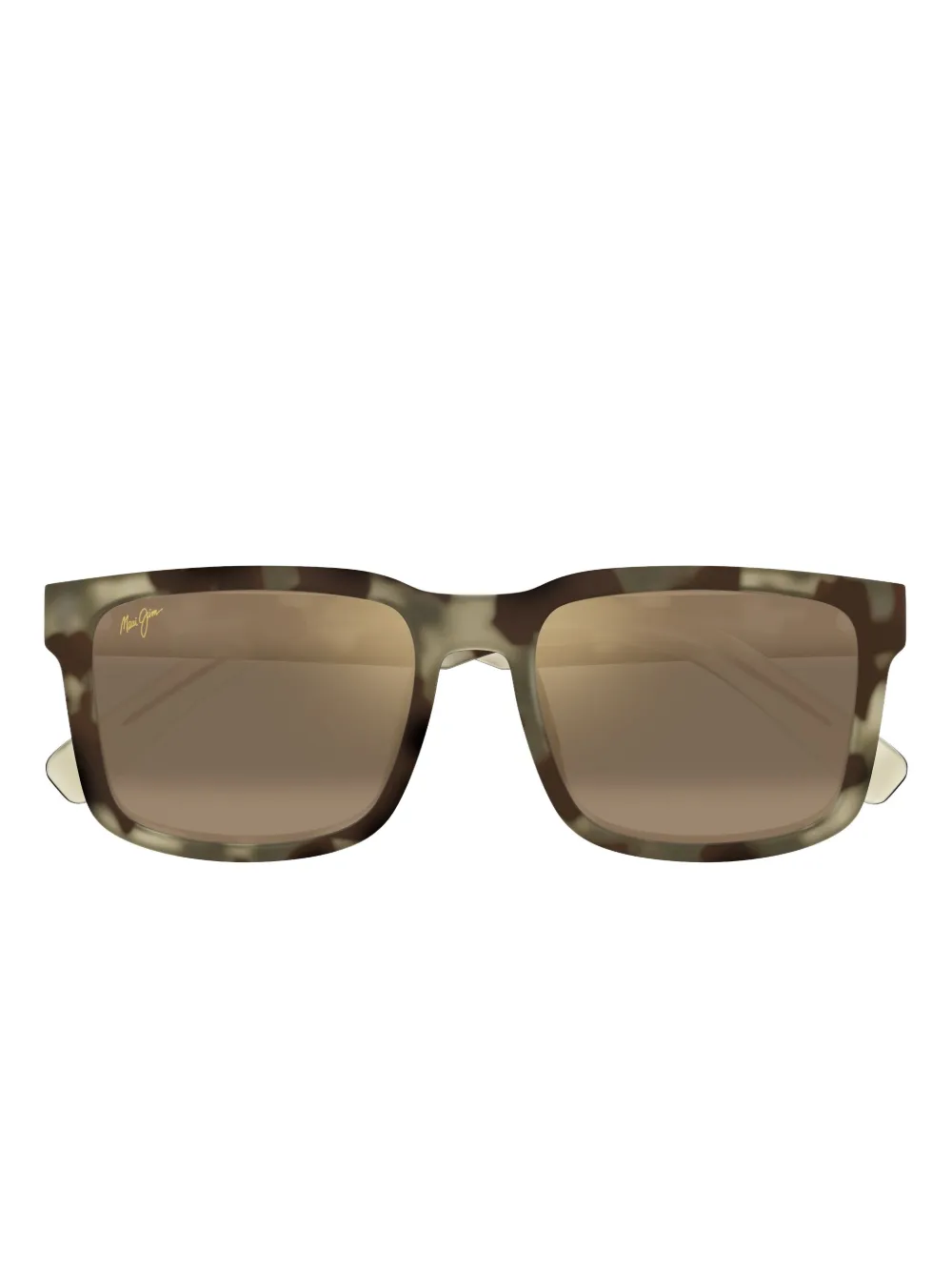 Maui Jim Zonnebril met vierkant montuur Groen