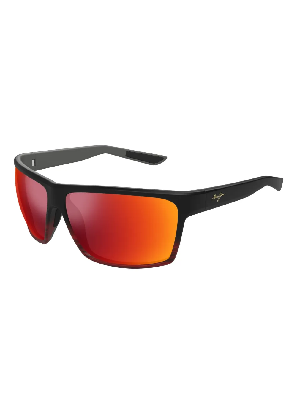 Maui Jim Alenuiha zonnebril met rode glazen en matte afwerking Zwart