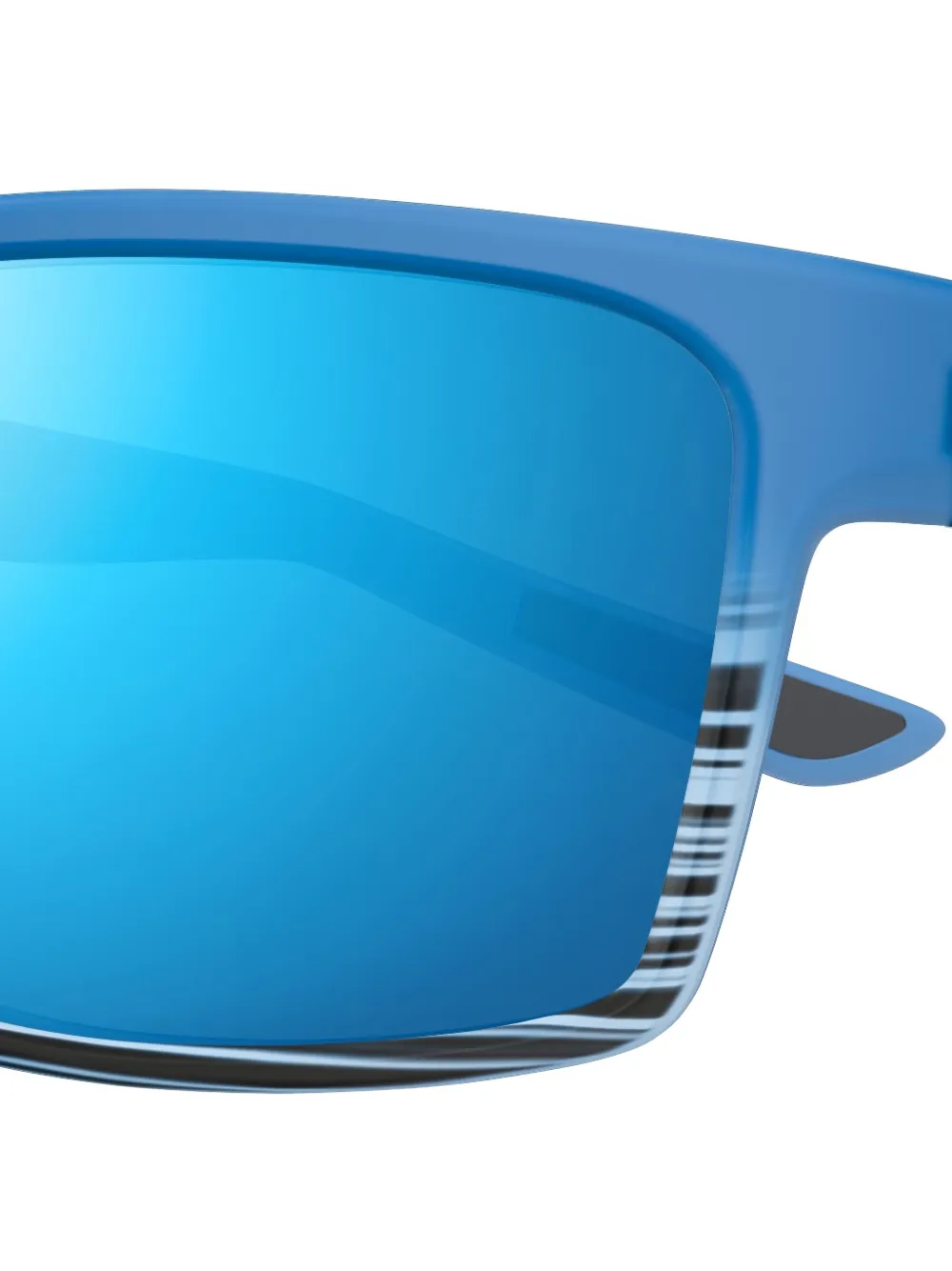 Maui Jim Alenuiha gestreepte zonnebril met vierkant montuur Blauw