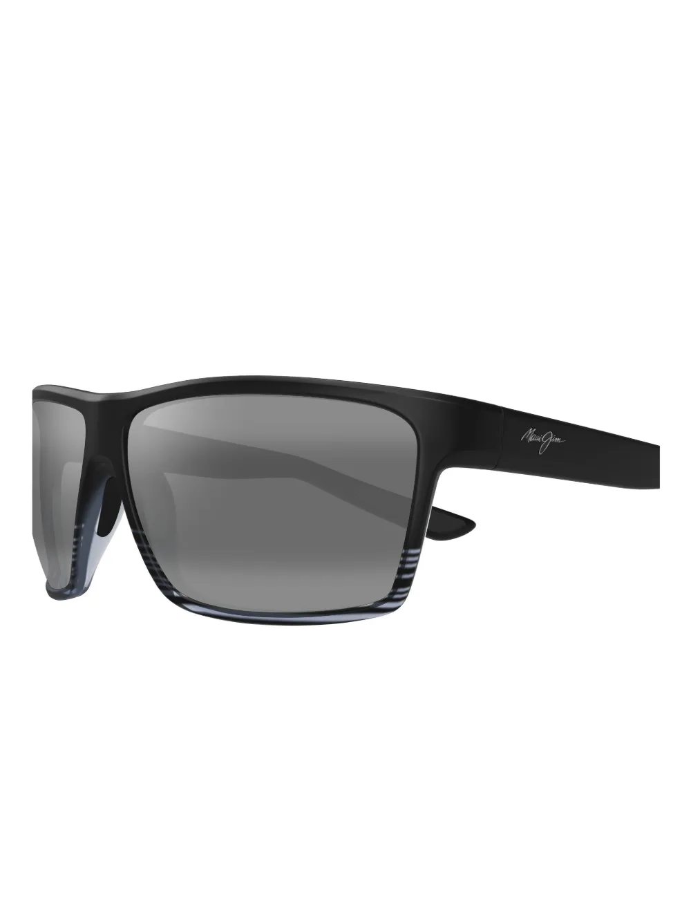 Maui Jim Alenuiha gestreepte zonnebril met vierkant montuur Zwart