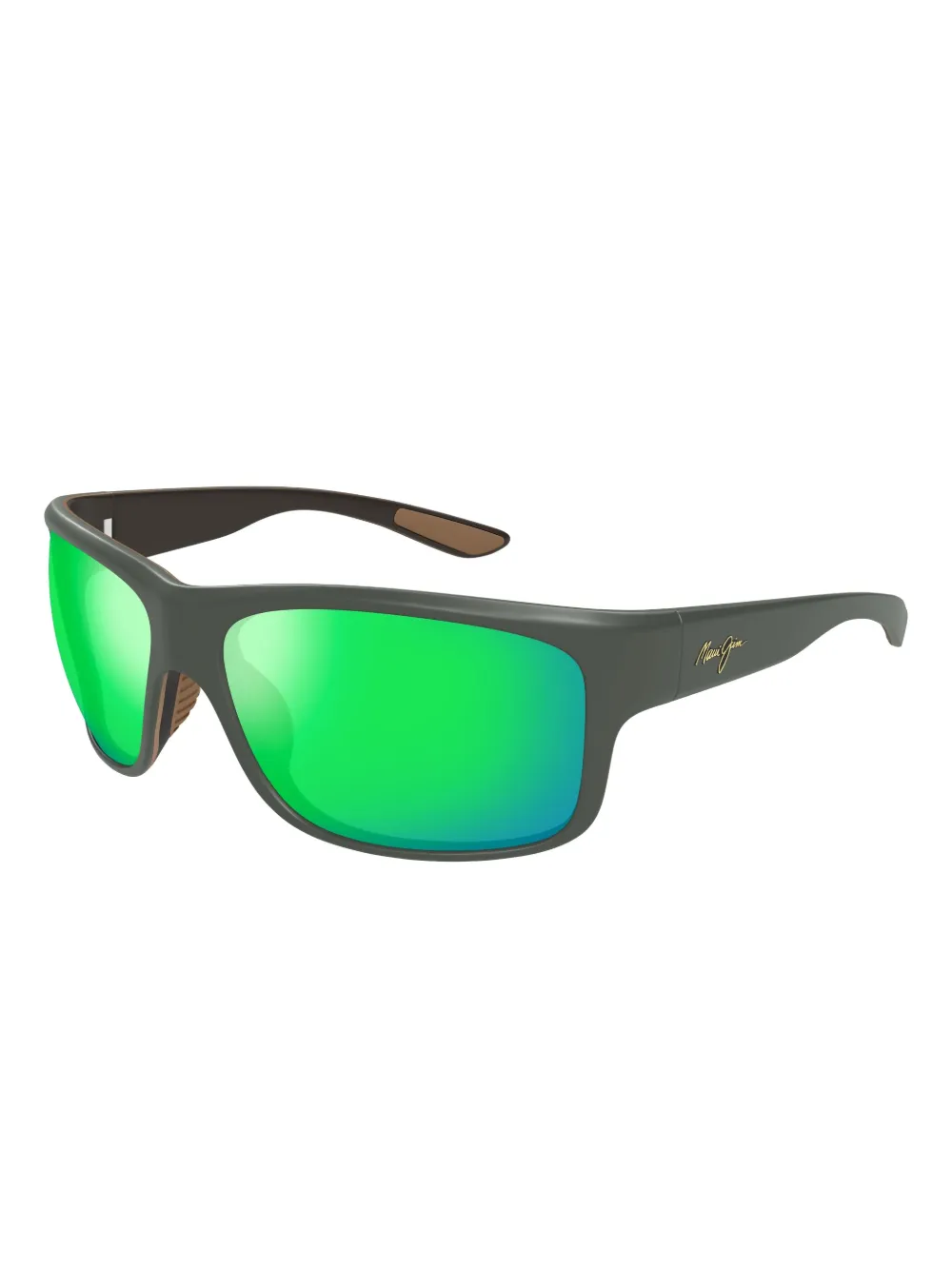 Maui Jim Southern Cross Green-lens Rectangle Sunglasses In Green
