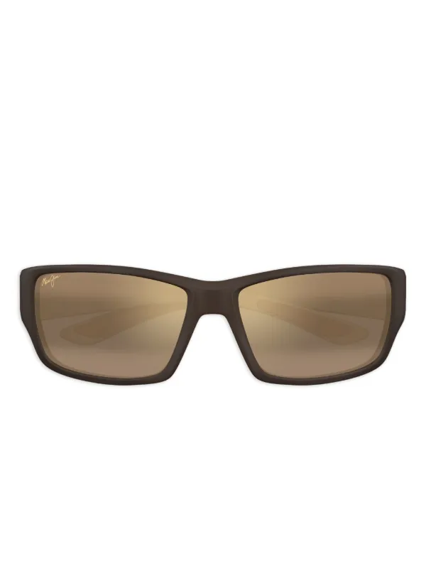 Maui Jim Local Kine スクエアフレーム サングラス | ブラウン 