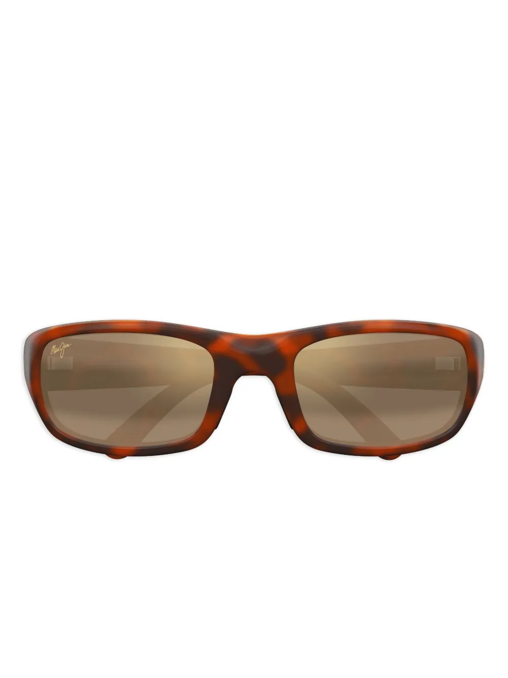 Maui Jim Zonnebril met rechthoekig montuur Bruin