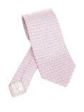 Ferragamo chain-link pattern silk tie - Pink