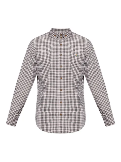 Vivienne Westwood checked embroidered-orb shirt