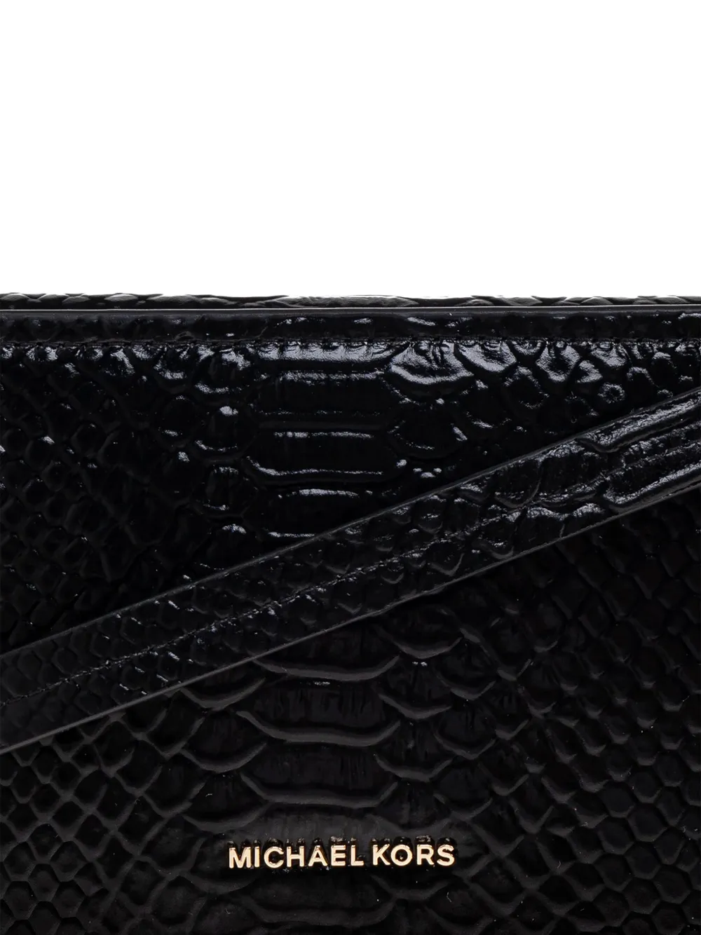 Michael Kors small Bryant leather crossbody bag Zwart