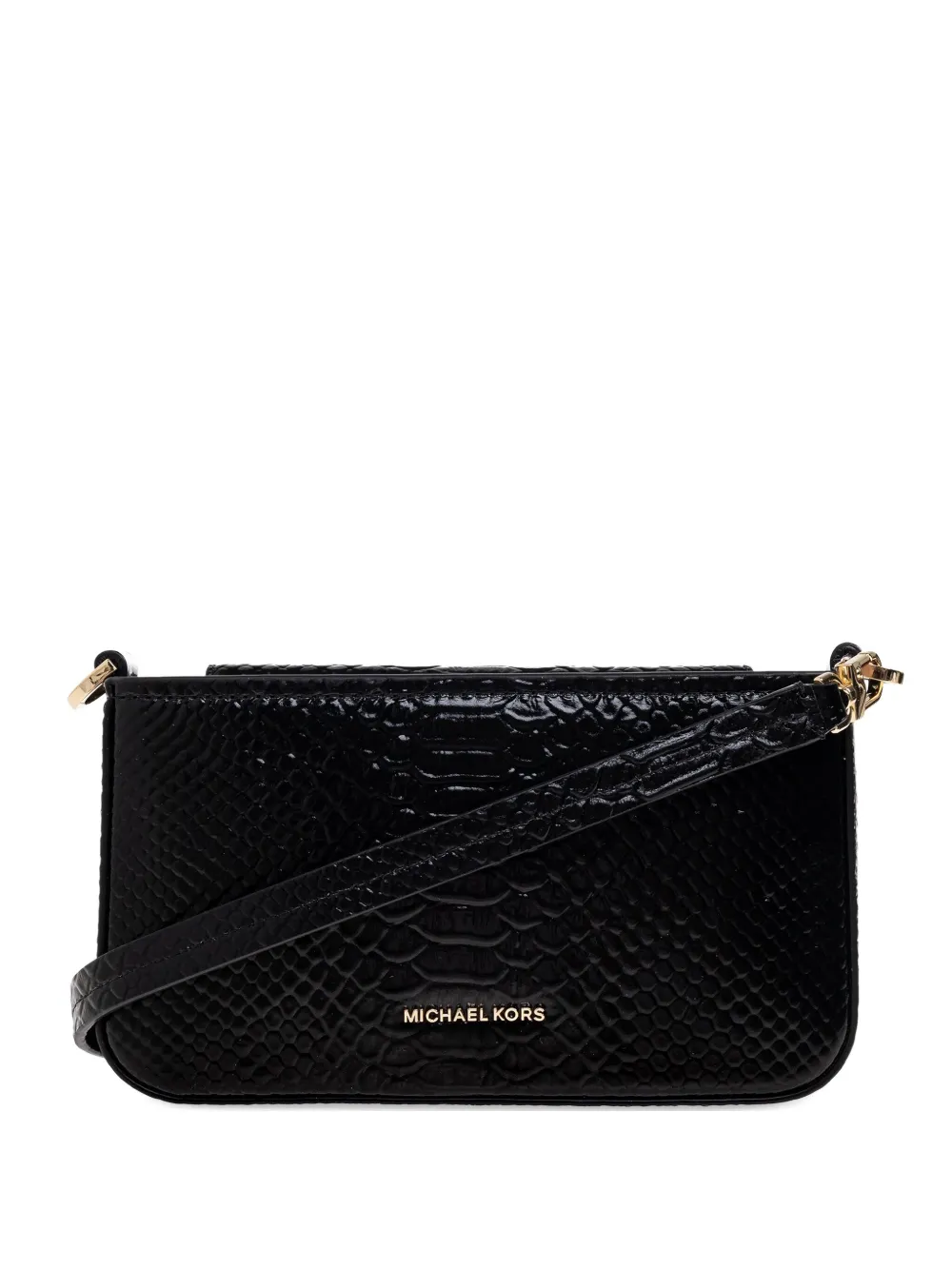Michael Kors small Bryant leather crossbody bag Zwart