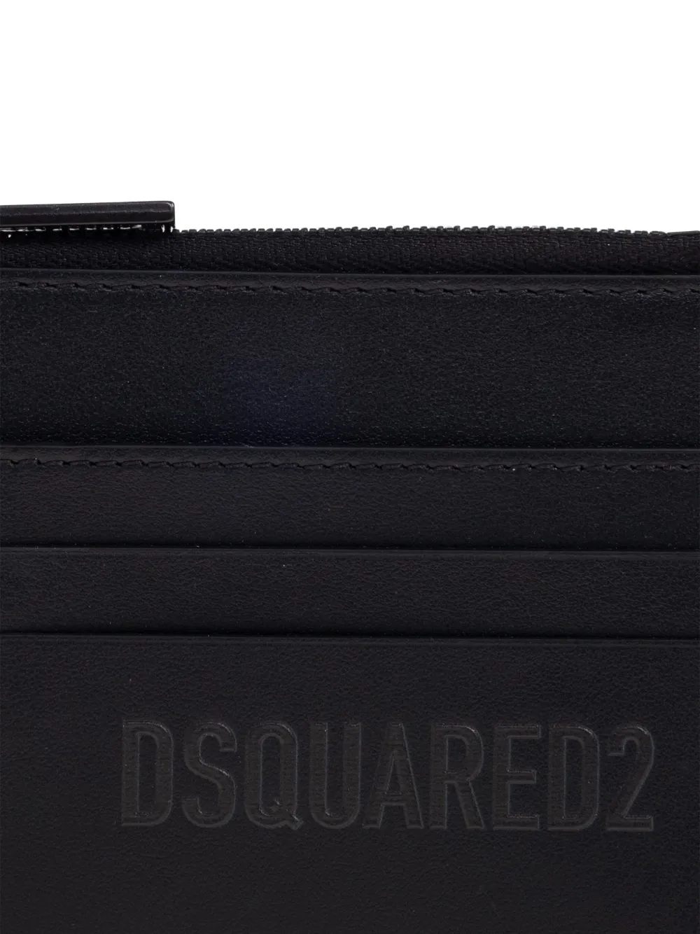 DSQUARED2 Pasjeshouder met ritssluiting en logo Zwart
