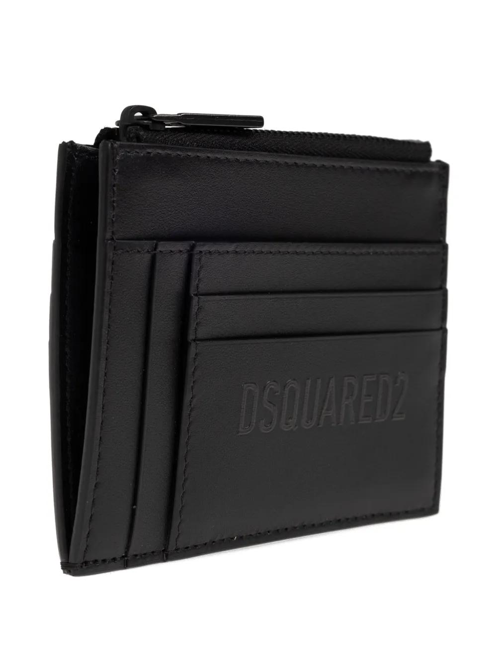 DSQUARED2 Pasjeshouder met ritssluiting en logo Zwart