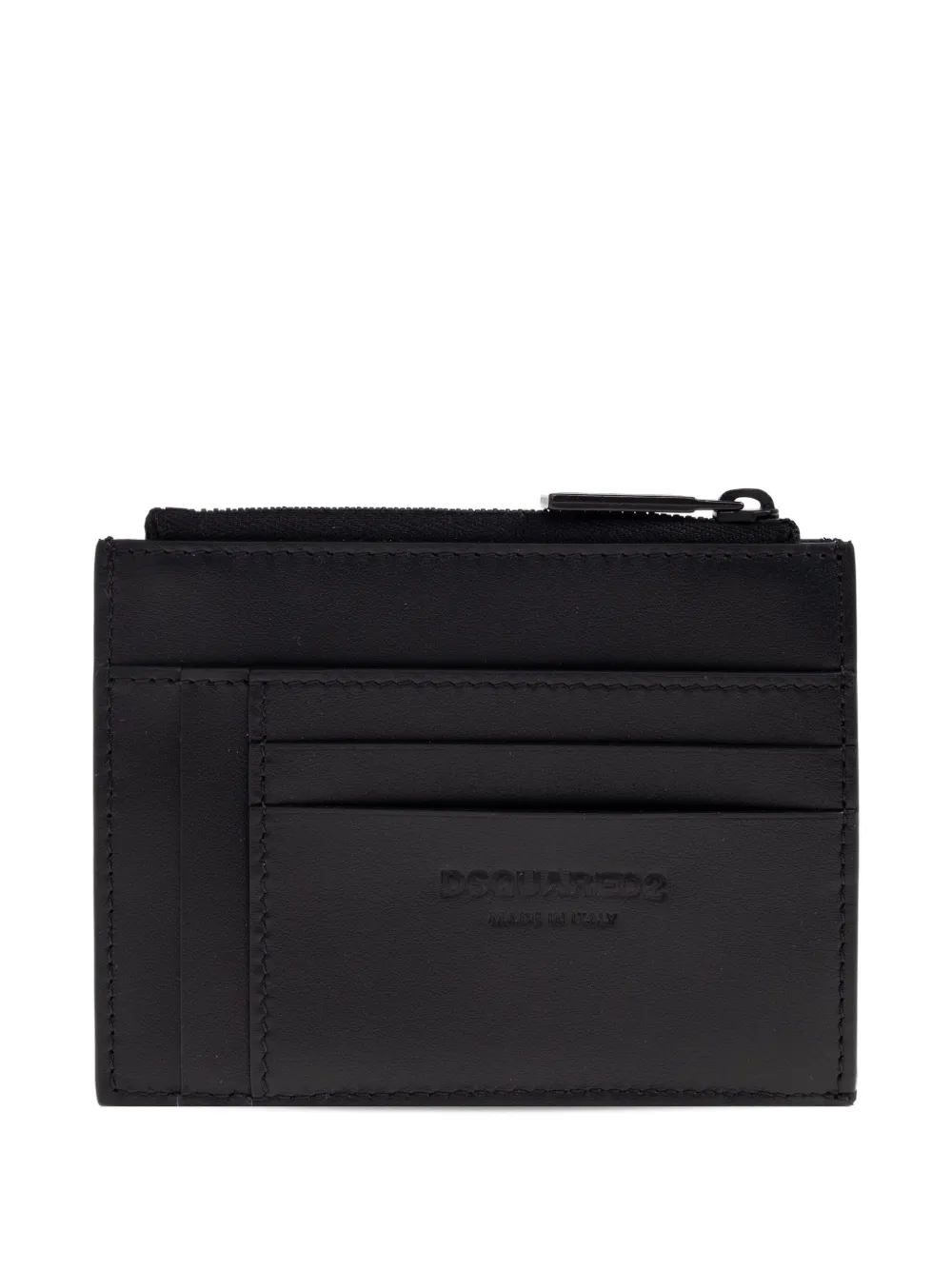 DSQUARED2 Pasjeshouder met ritssluiting en logo Zwart