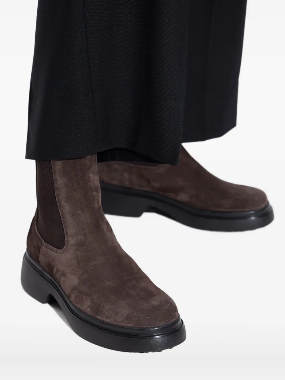 Tod's elastic-panel platform boots Brown